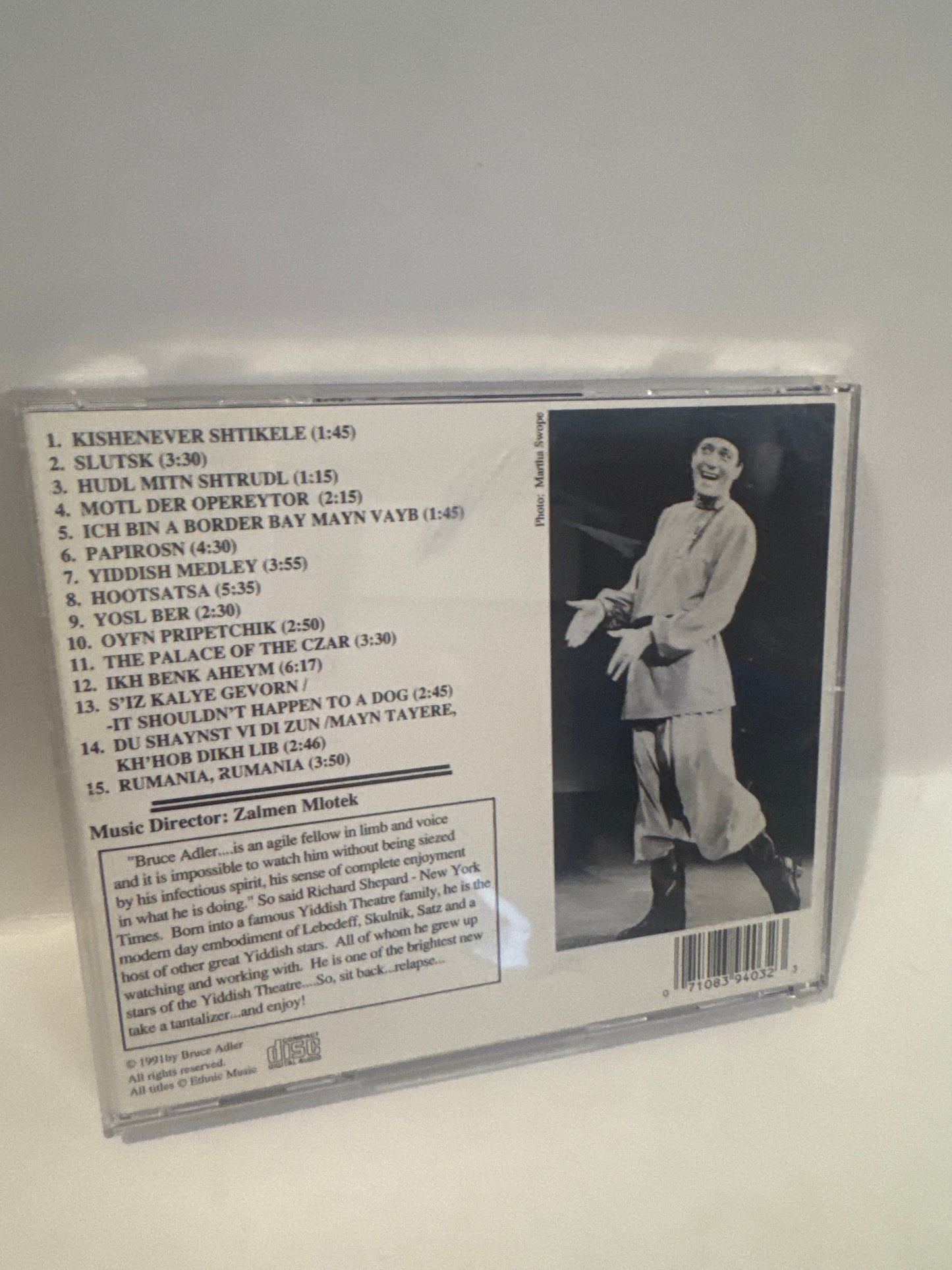 Bruce Adler CD – An Evening at the Yiddish Theatre Live