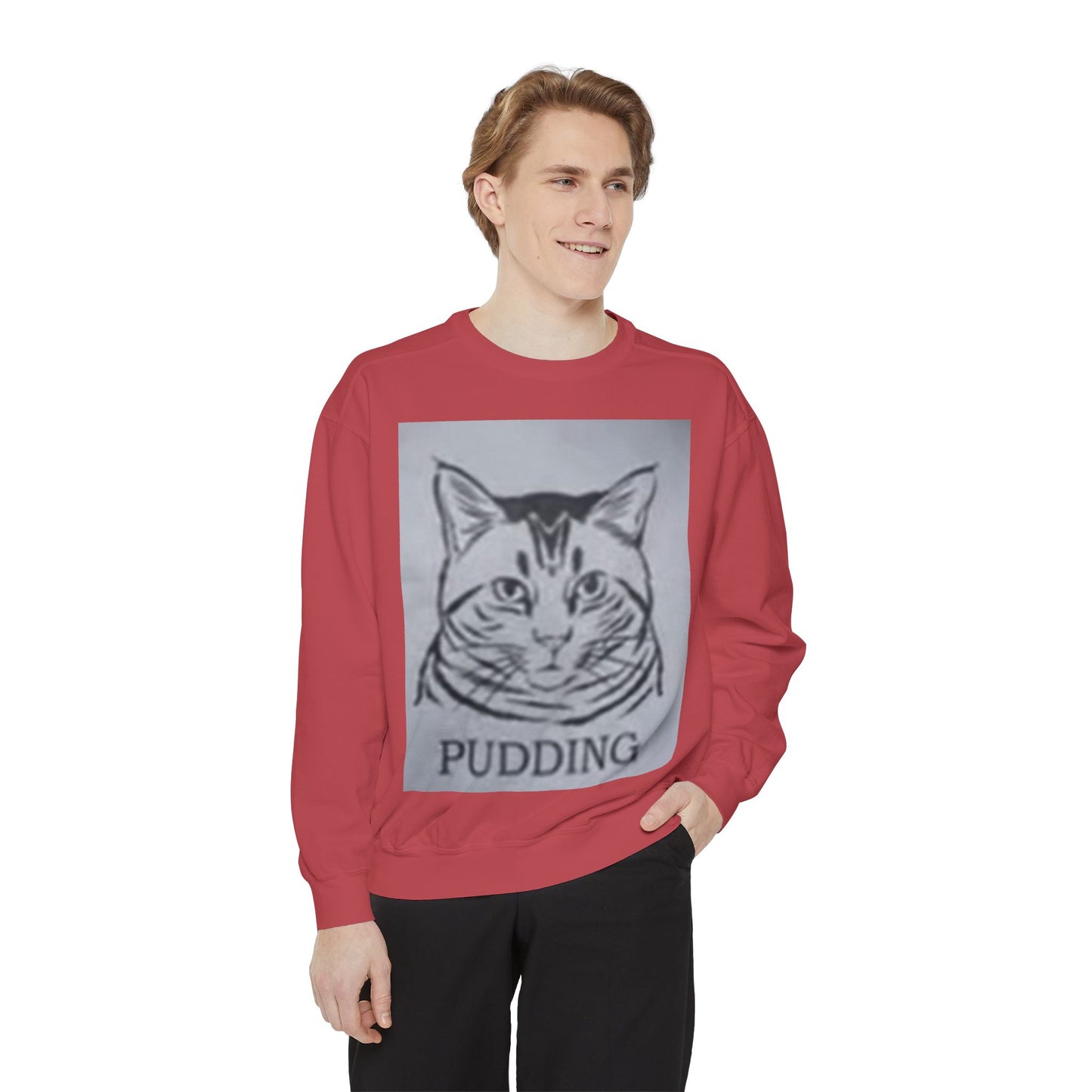 Funny Pudding Cat Sweatshirt – Cozy Gift for Cat Lovers