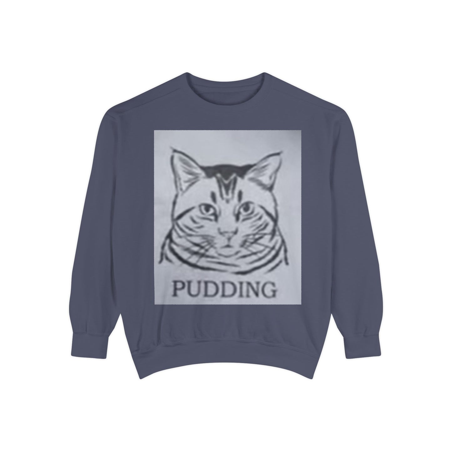 Funny Pudding Cat Sweatshirt – Cozy Gift for Cat Lovers