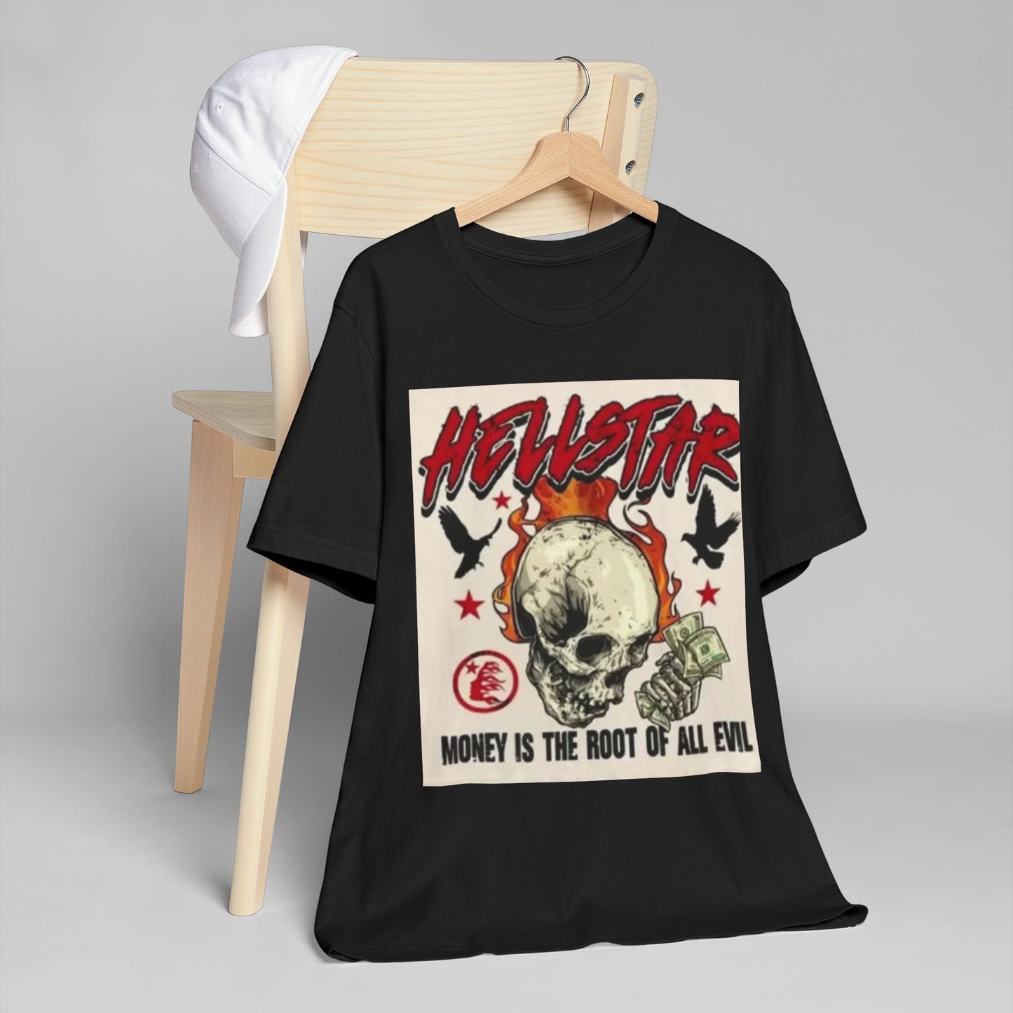 Hellstar Money Skull Unisex Jersey T-Shirt - Edgy Graphic Tee for Bold Statements
