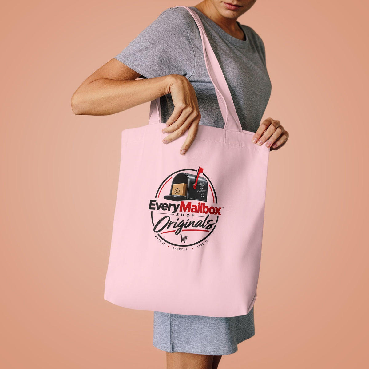 Cotton Tote Bag - Mailbox Graphic Reusable Shopping Bag