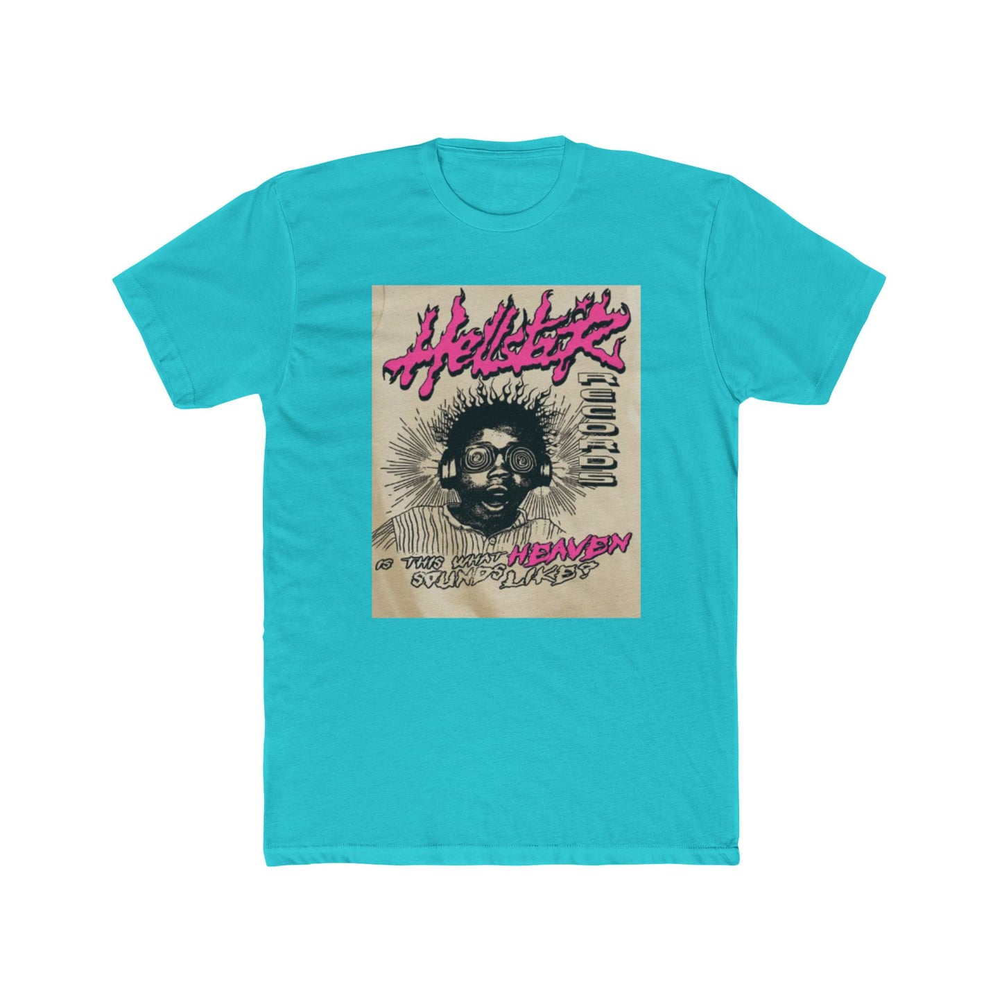 Unisex Cotton Crew Tee - 'Hellsetter: Music in Heaven' Graphic T-Shirt