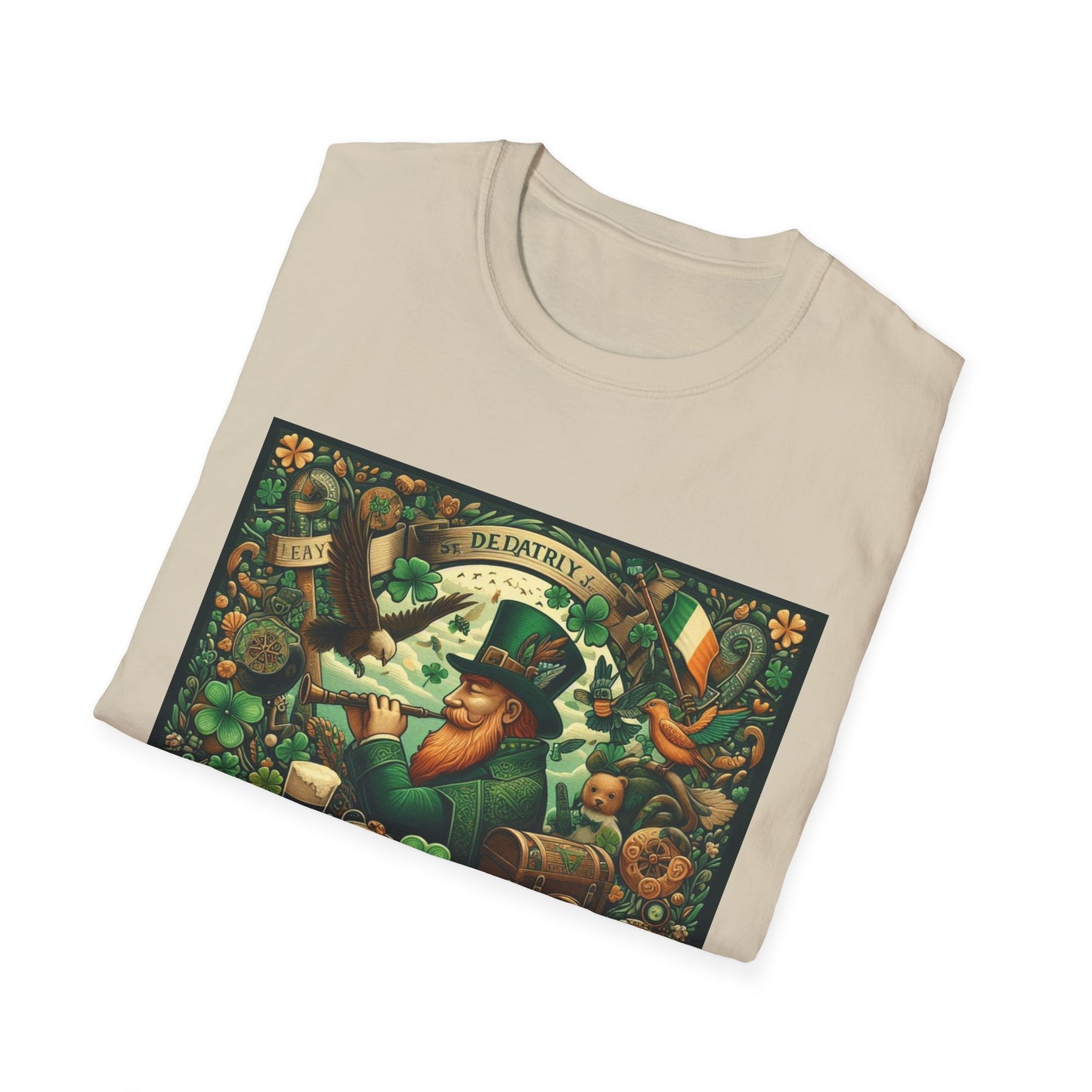 St. Patrick's Day Unisex Softstyle T-Shirt – Leprechaun Beer Fest Design