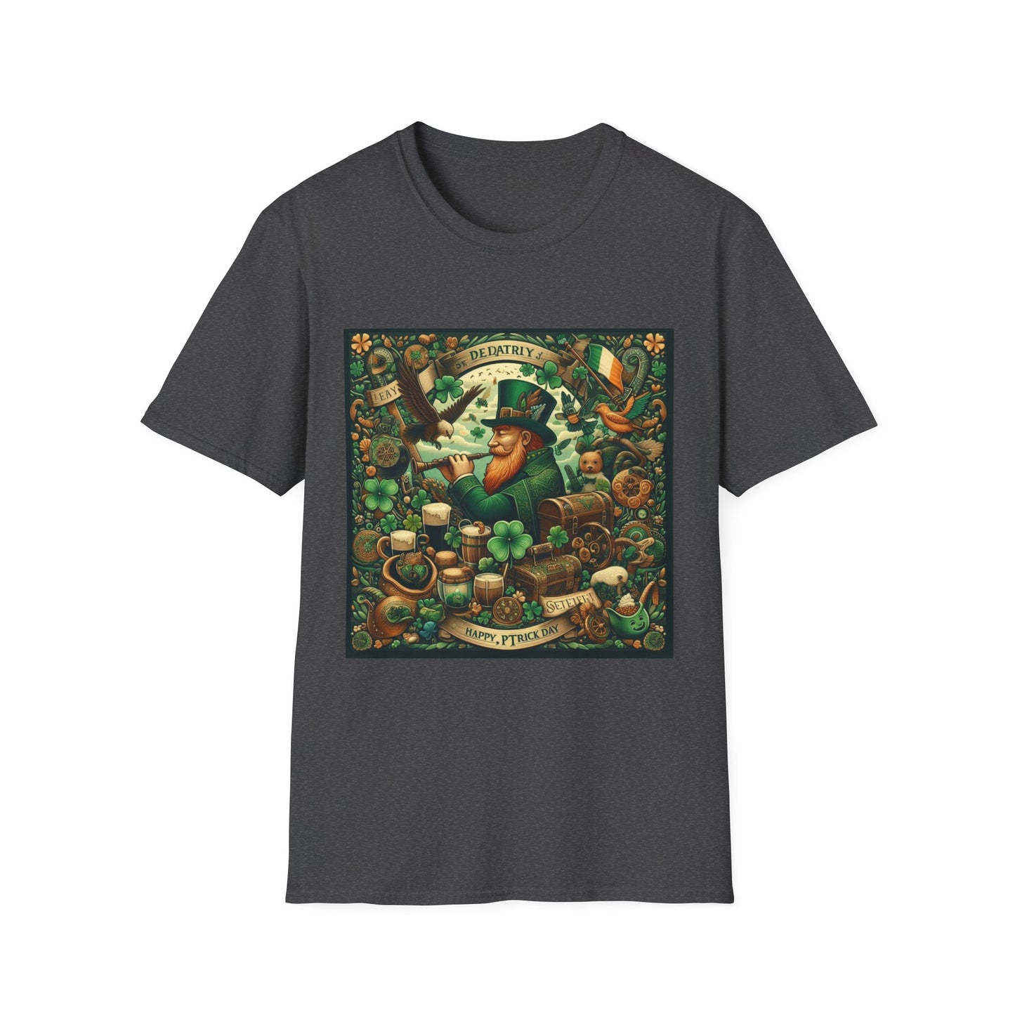 St. Patrick's Day Unisex Softstyle T-Shirt – Leprechaun Beer Fest Design