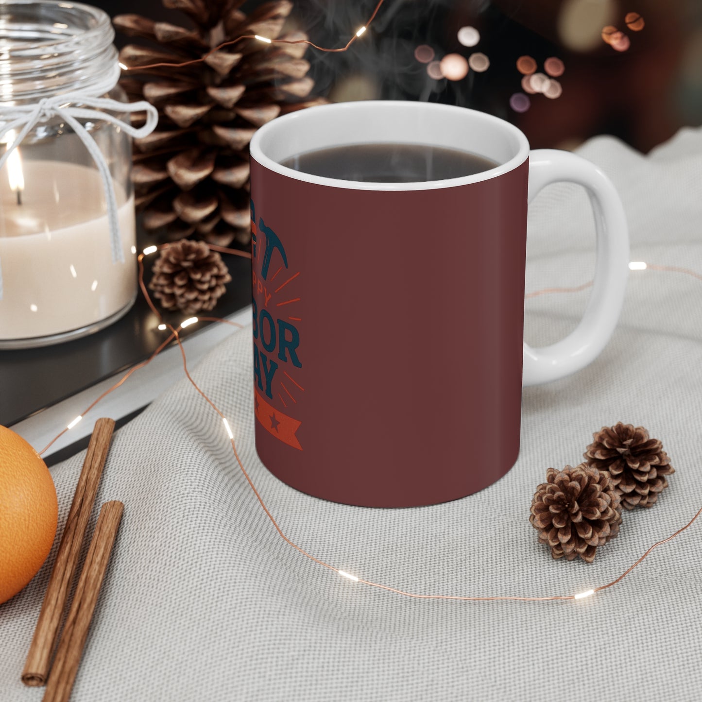 Labor Day Coffee Mug — 'Happy Labor Day' Work Tools Design | 11oz