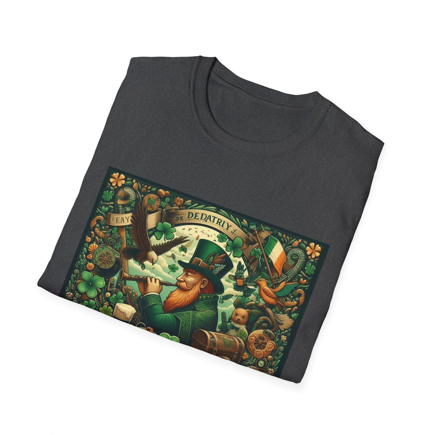 St. Patrick's Day Unisex Softstyle T-Shirt – Leprechaun Beer Fest Design