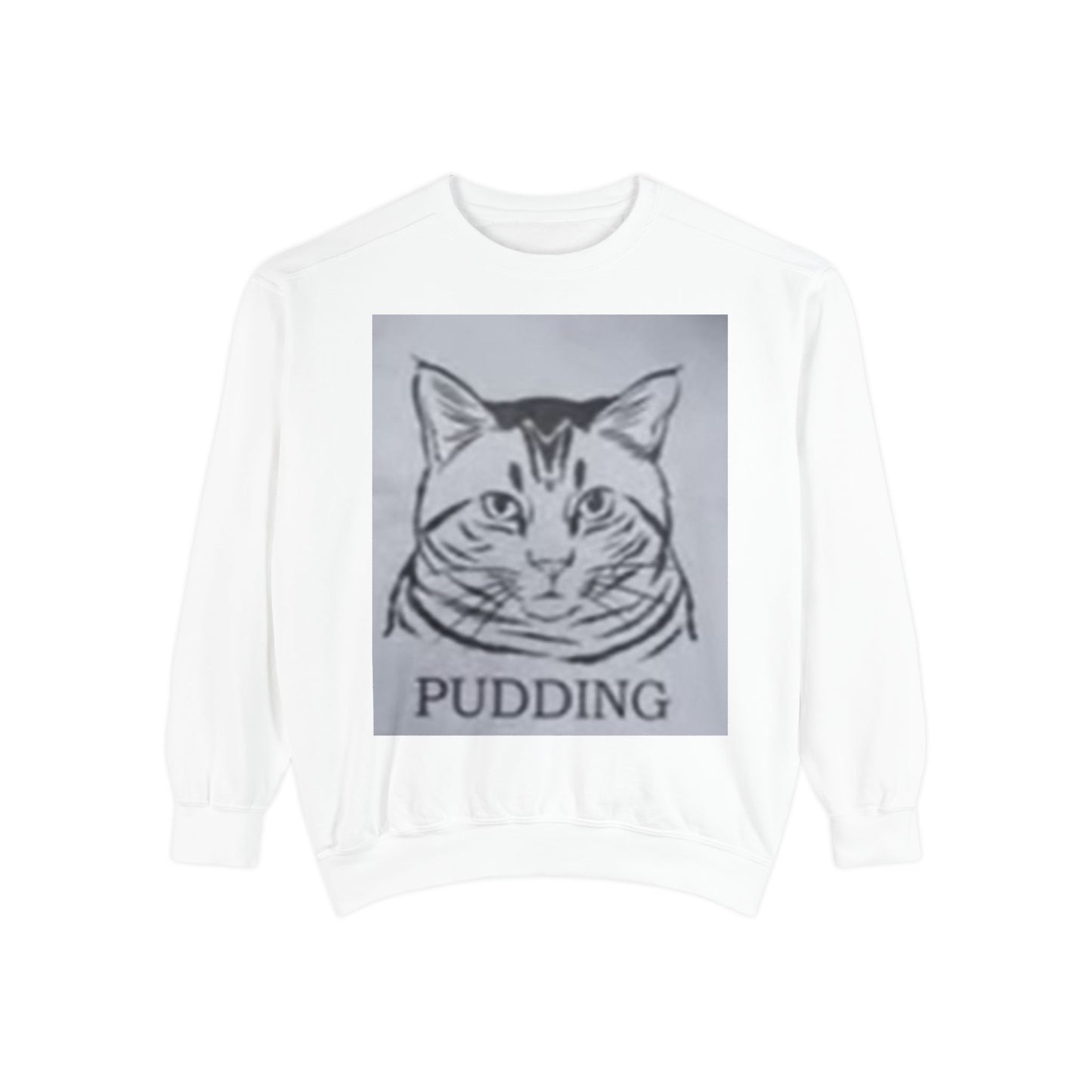 Funny Pudding Cat Sweatshirt – Cozy Gift for Cat Lovers