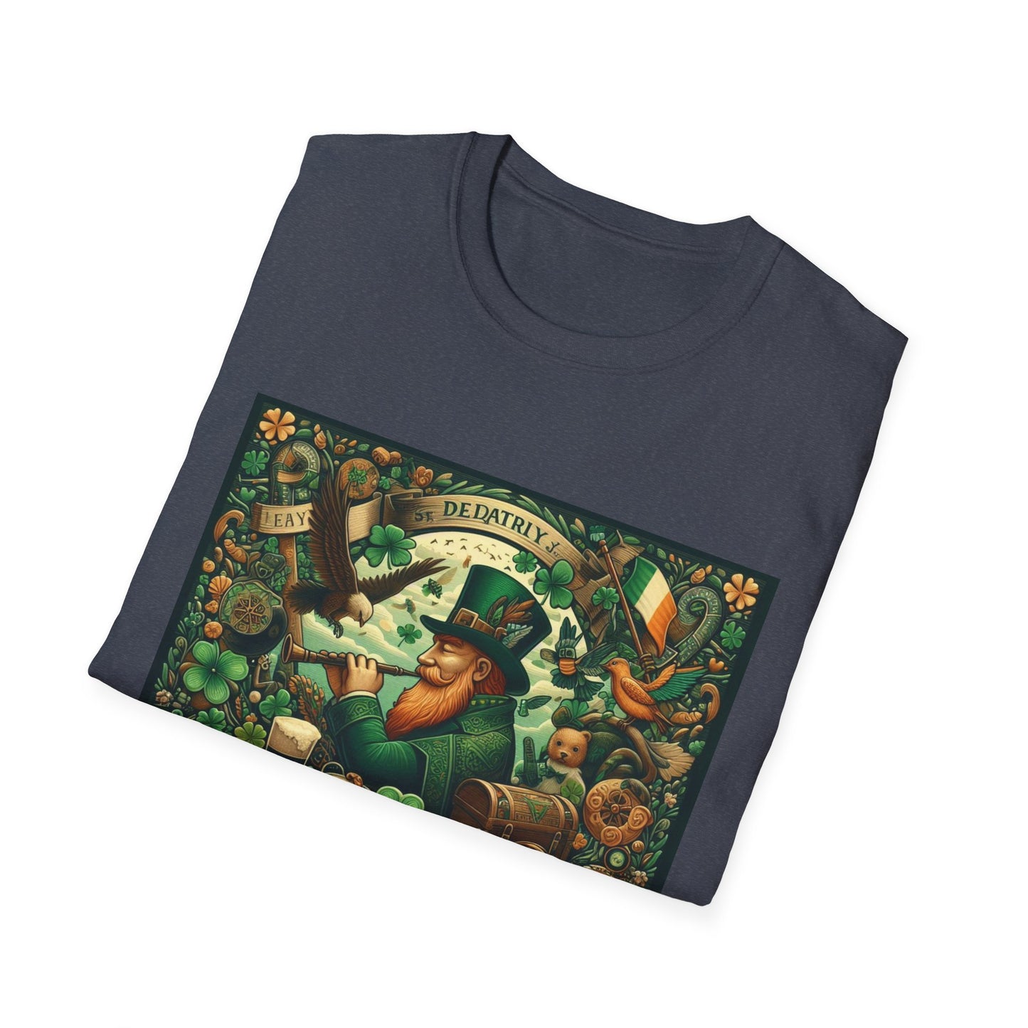 St. Patrick's Day Unisex Softstyle T-Shirt – Leprechaun Beer Fest Design