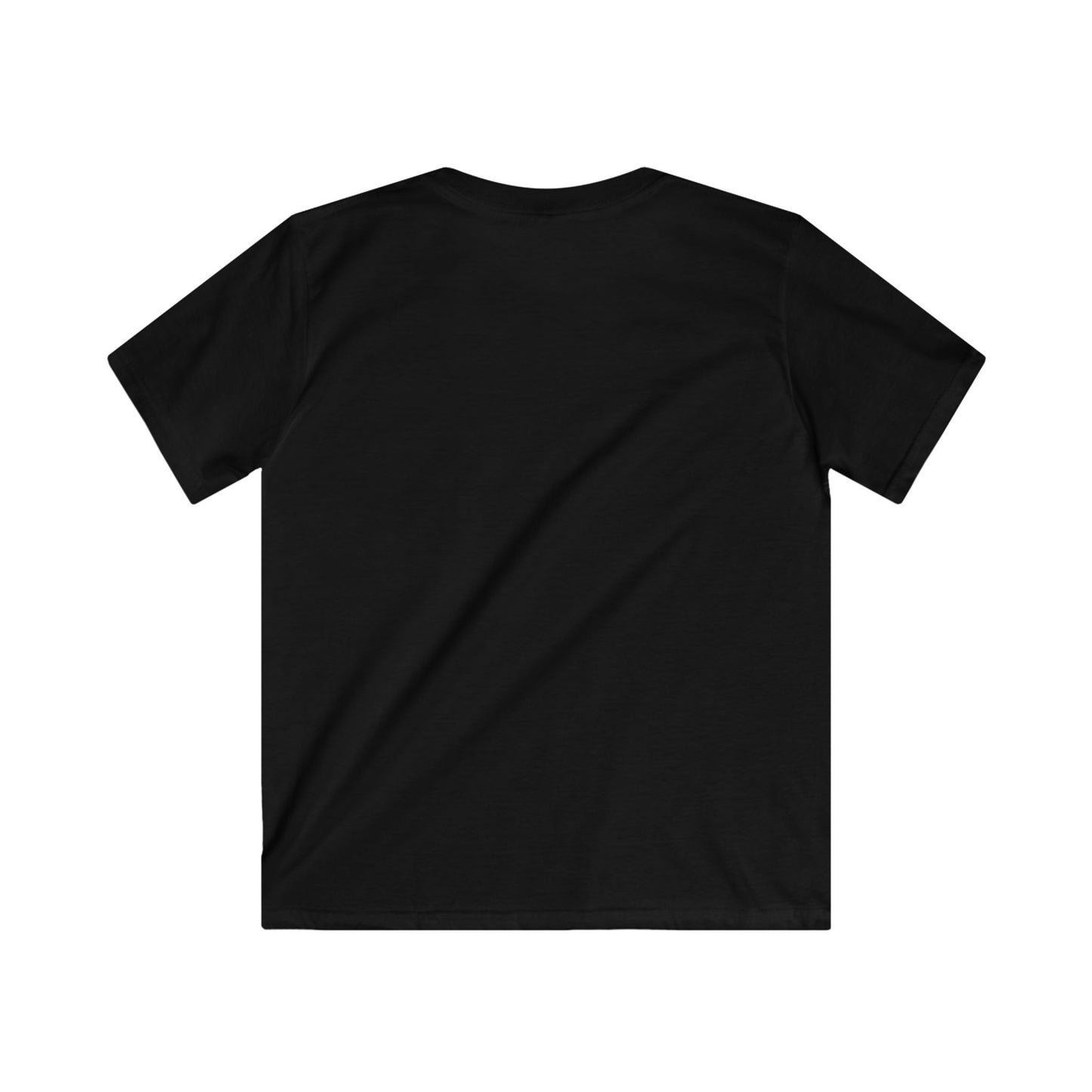 Adventure Awaits Kids Softstyle Tee with Mountain and Hot Air Balloon Design
