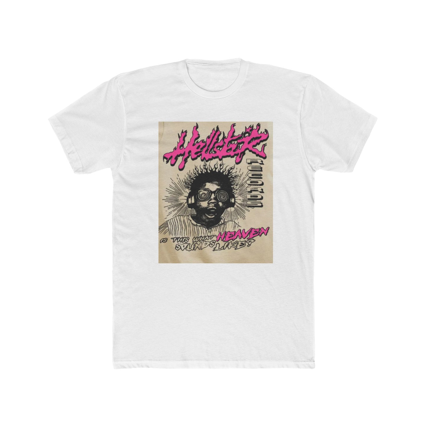 Unisex Cotton Crew Tee - 'Hellsetter: Music in Heaven' Graphic T-Shirt