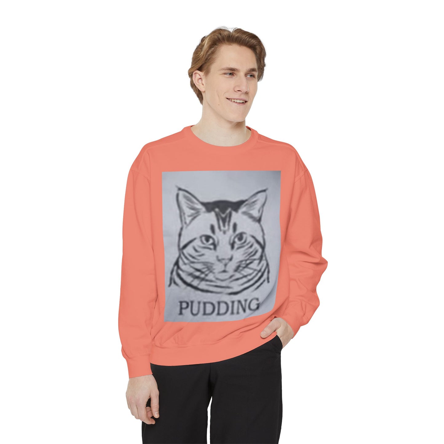 Funny Pudding Cat Sweatshirt – Cozy Gift for Cat Lovers