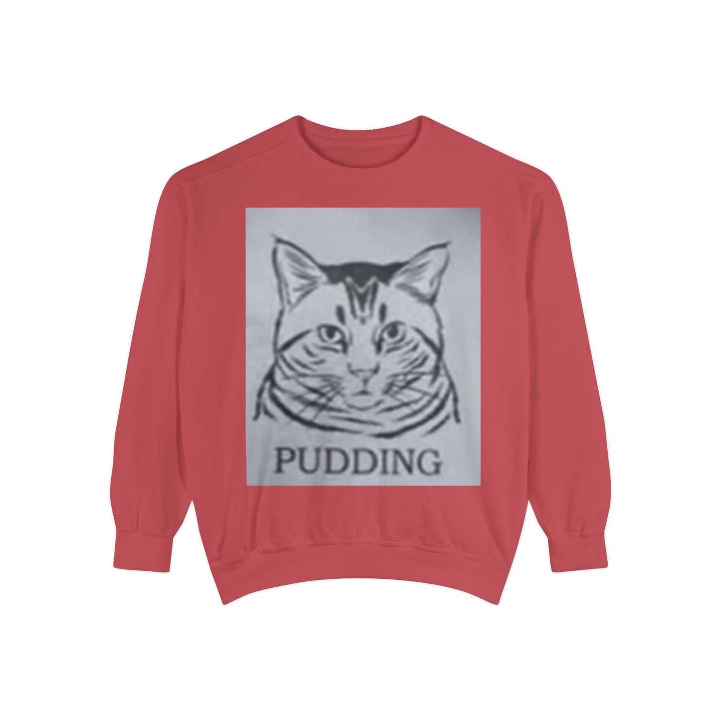 Funny Pudding Cat Sweatshirt – Cozy Gift for Cat Lovers