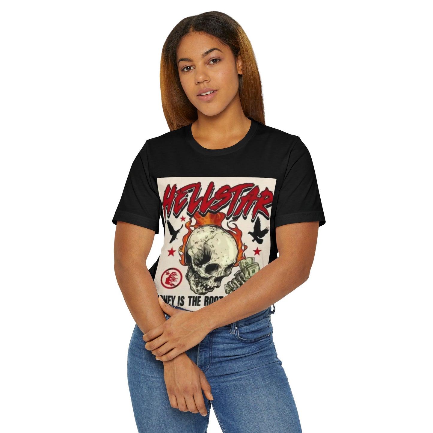 Hellstar Money Skull Unisex Jersey T-Shirt - Edgy Graphic Tee for Bold Statements