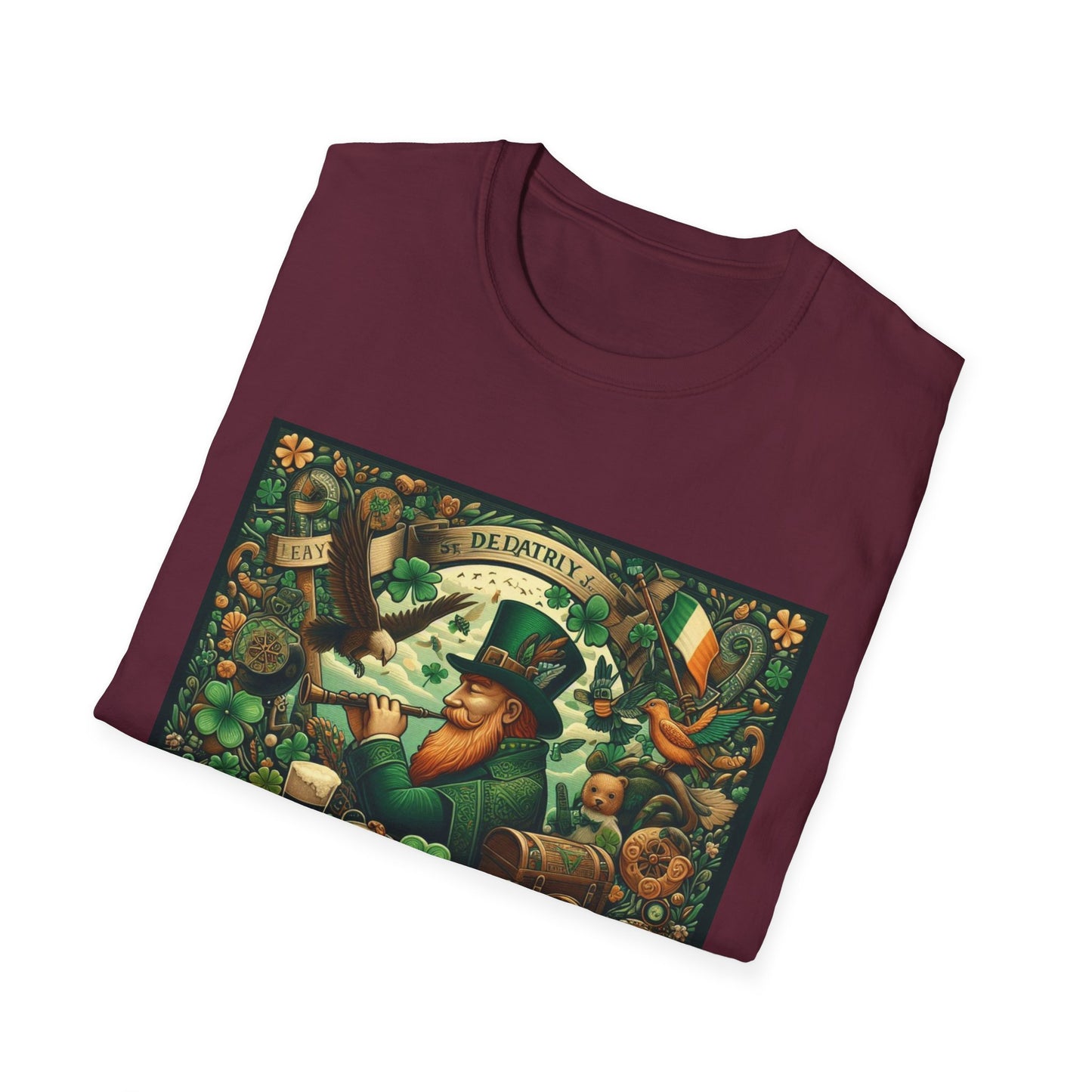 St. Patrick's Day Unisex Softstyle T-Shirt – Leprechaun Beer Fest Design