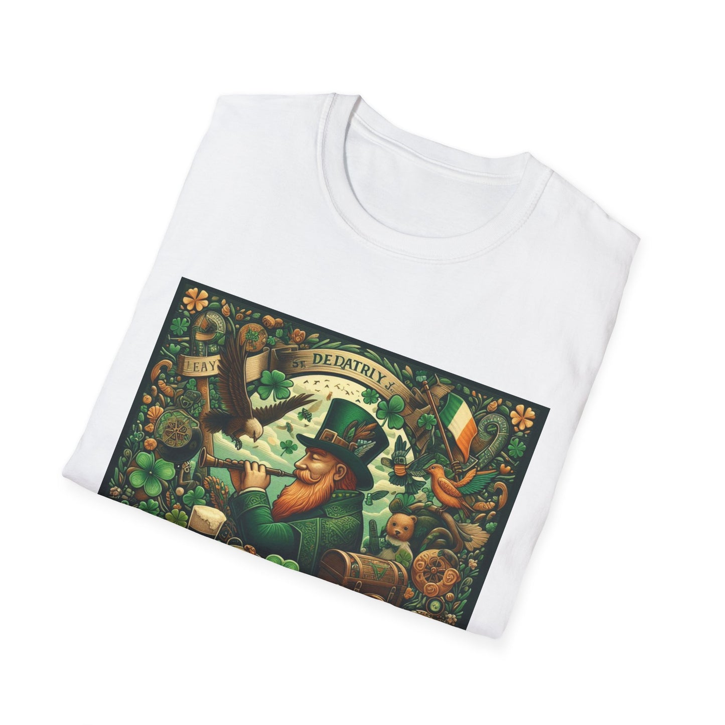 St. Patrick's Day Unisex Softstyle T-Shirt – Leprechaun Beer Fest Design