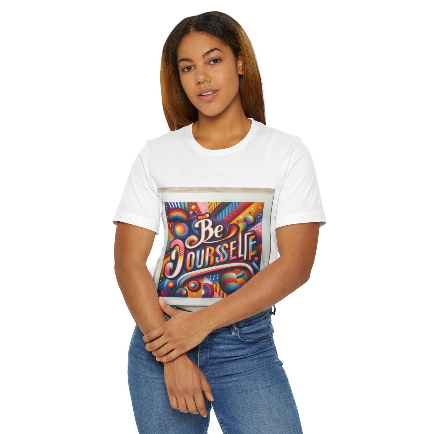 Be Yourself Inspirational Typography Unisex Jersey T-Shirt