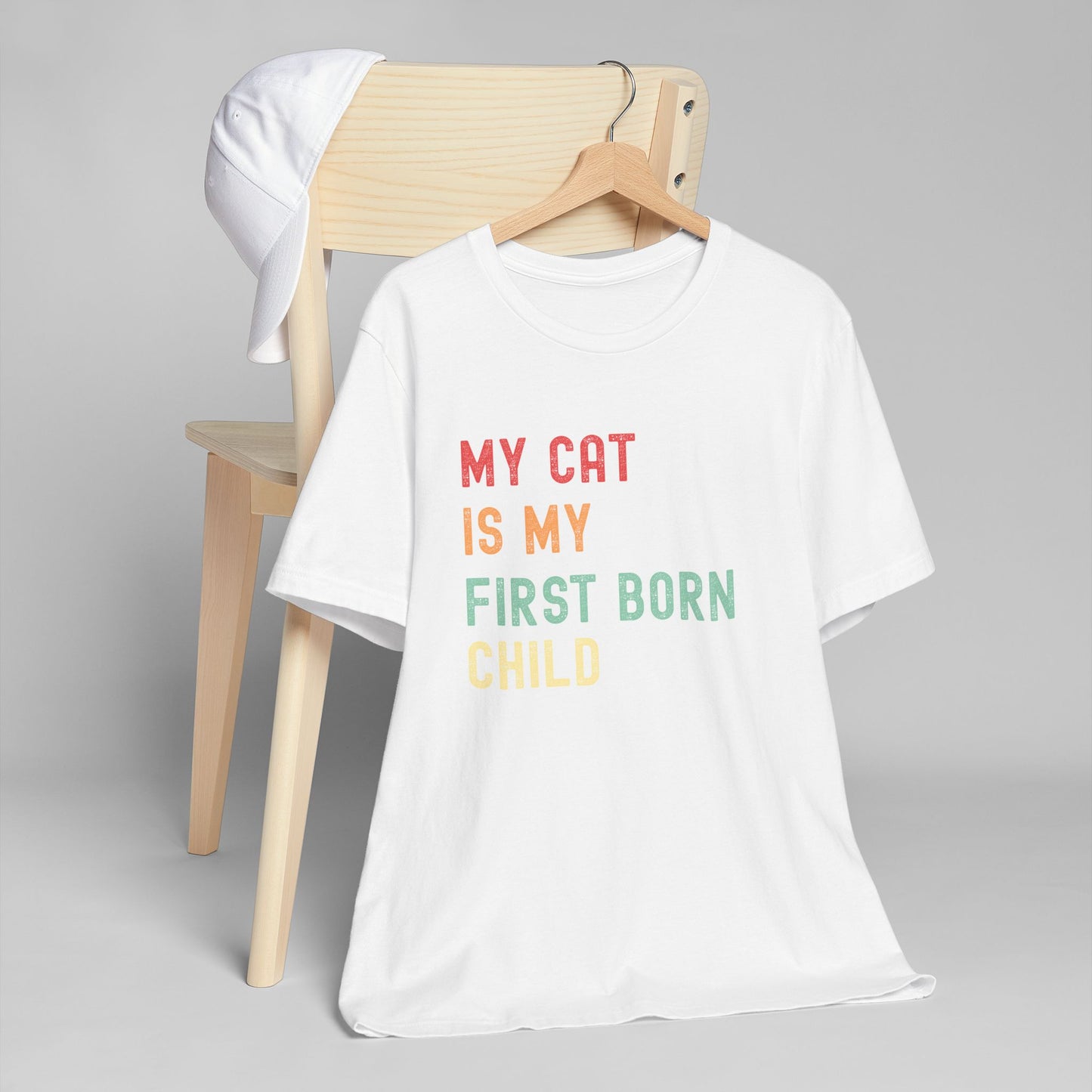 My Cat Is My First Born Child T-Shirt | Funny Pet Parent Tee, Unisex