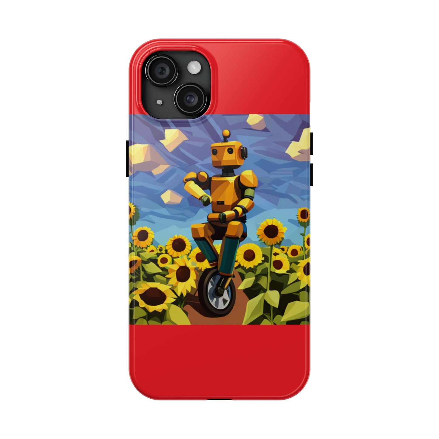 Robot with Flowers Tough Phone Case