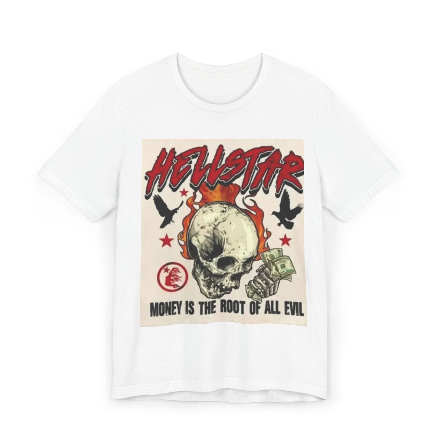 Hellstar Money Skull Unisex Jersey T-Shirt - Edgy Graphic Tee for Bold Statements