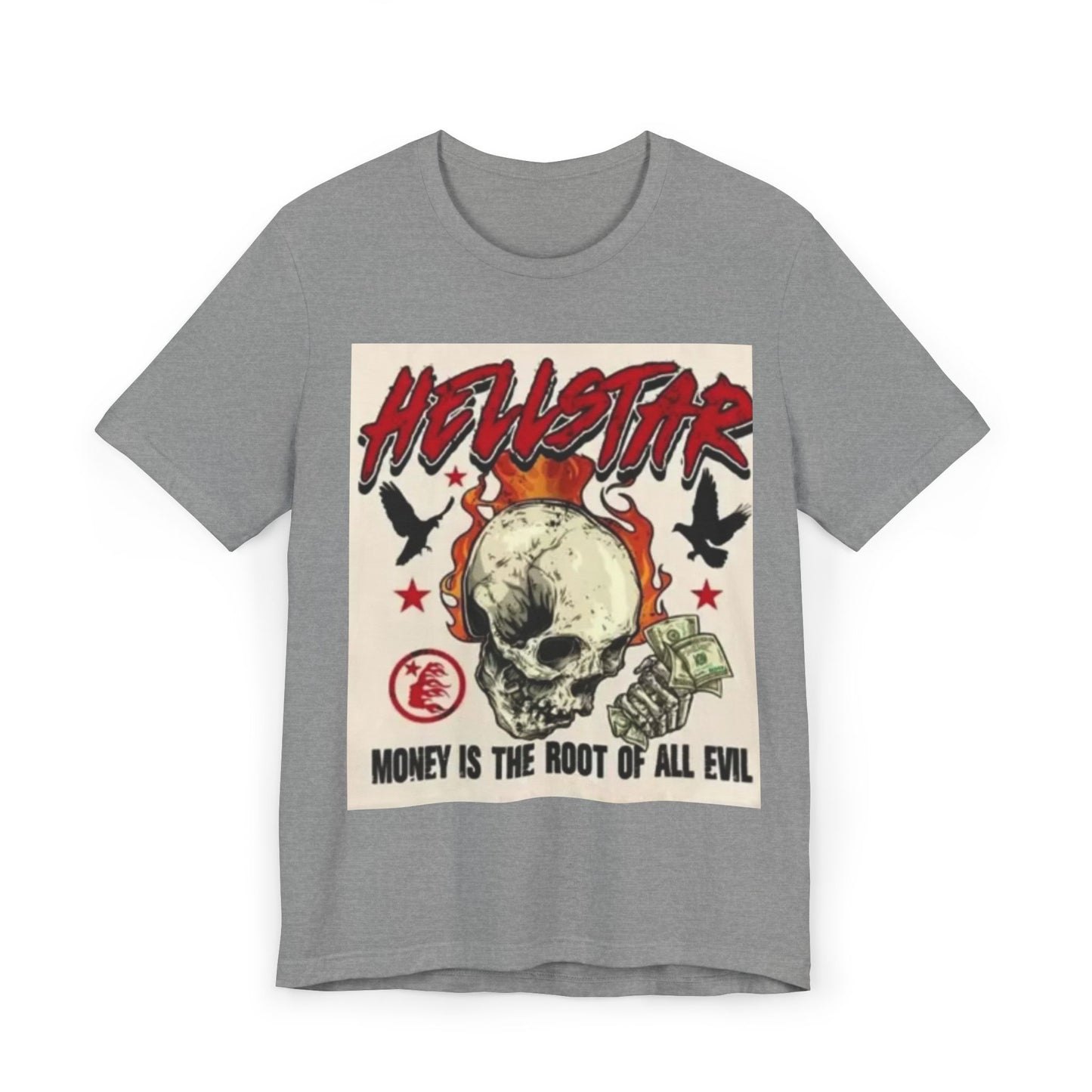 Hellstar Money Skull Unisex Jersey T-Shirt - Edgy Graphic Tee for Bold Statements
