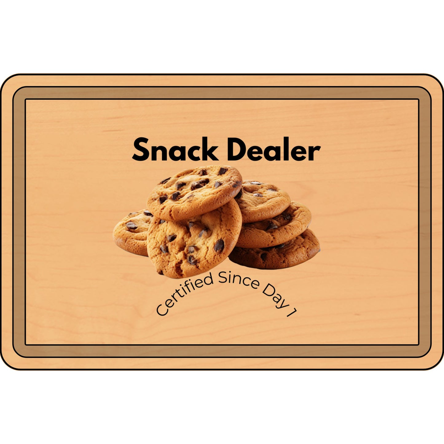 Snack Dealer Engraved Cutting Board – Cookie Gift