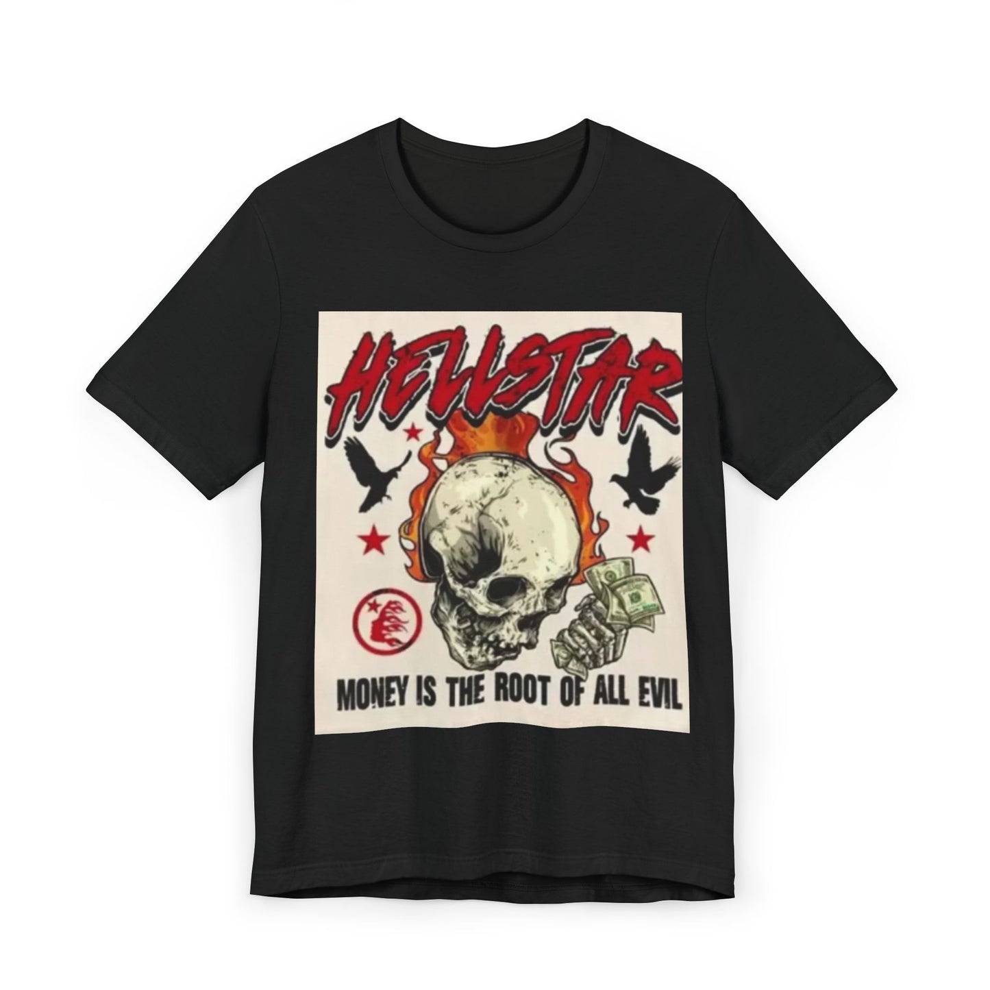Hellstar Money Skull Unisex Jersey T-Shirt - Edgy Graphic Tee for Bold Statements