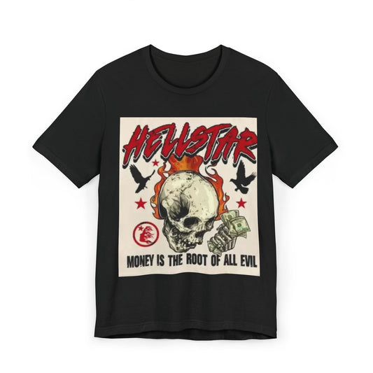 Hellstar Money Skull Unisex Jersey T-Shirt - Edgy Graphic Tee for Bold Statements