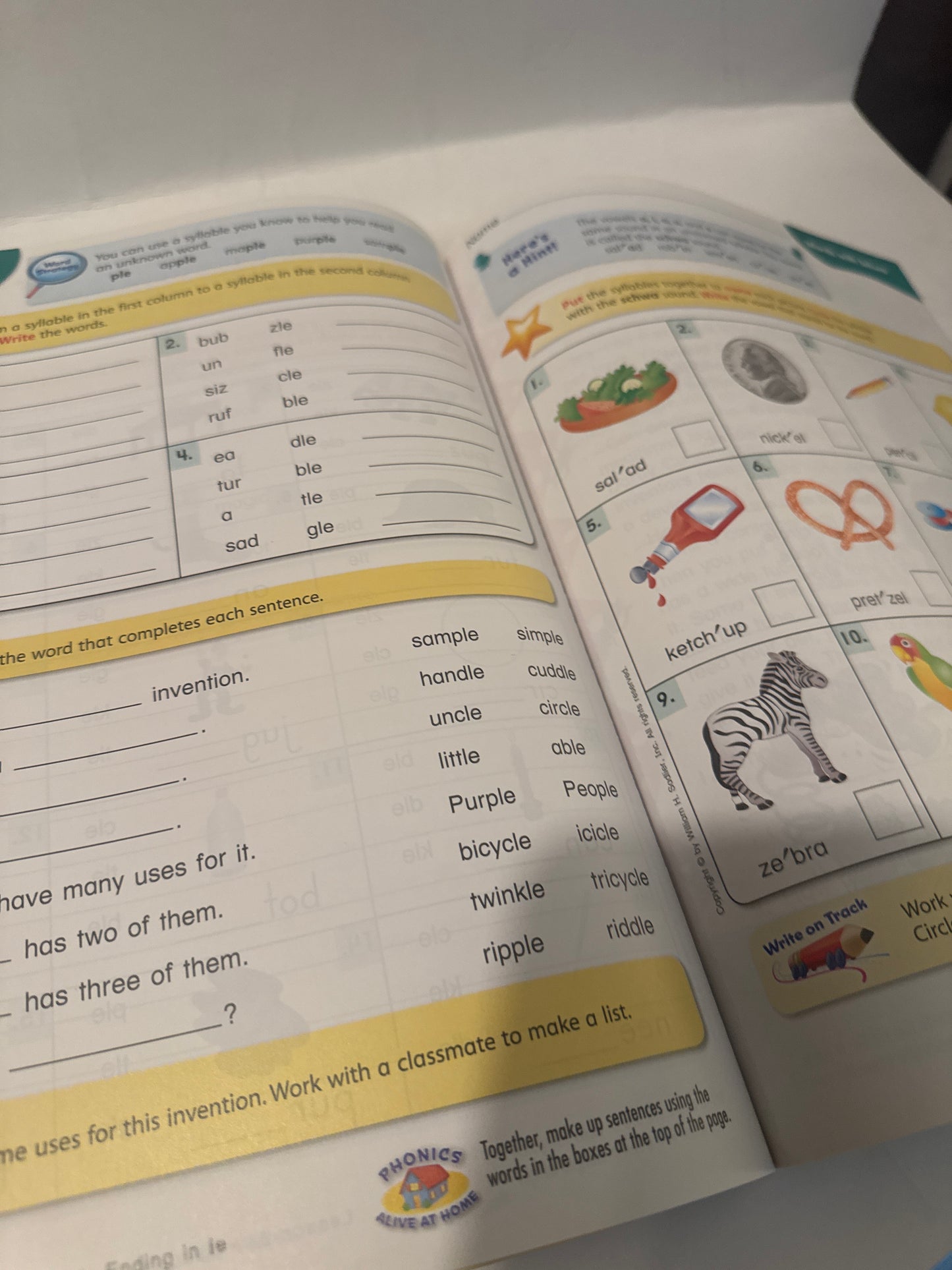 Sadlier Phonics Level C – Early Reading Workbook for Kids