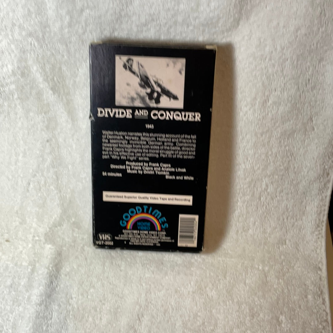 WWII Documentary VHS - Frank Capra's Divide and Conquer