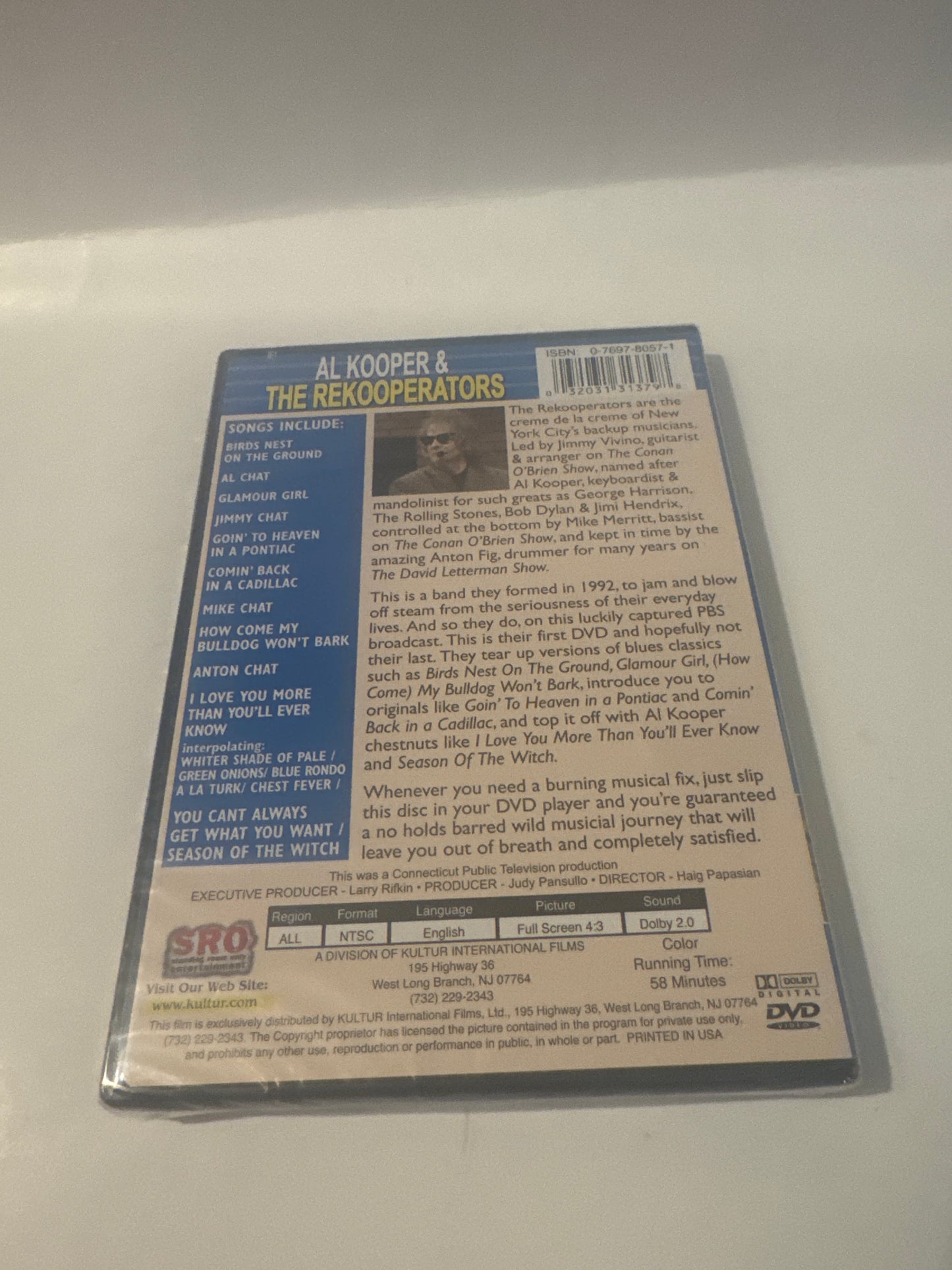 Al Kooper Live DVD – Region 0 – NEW Sealed