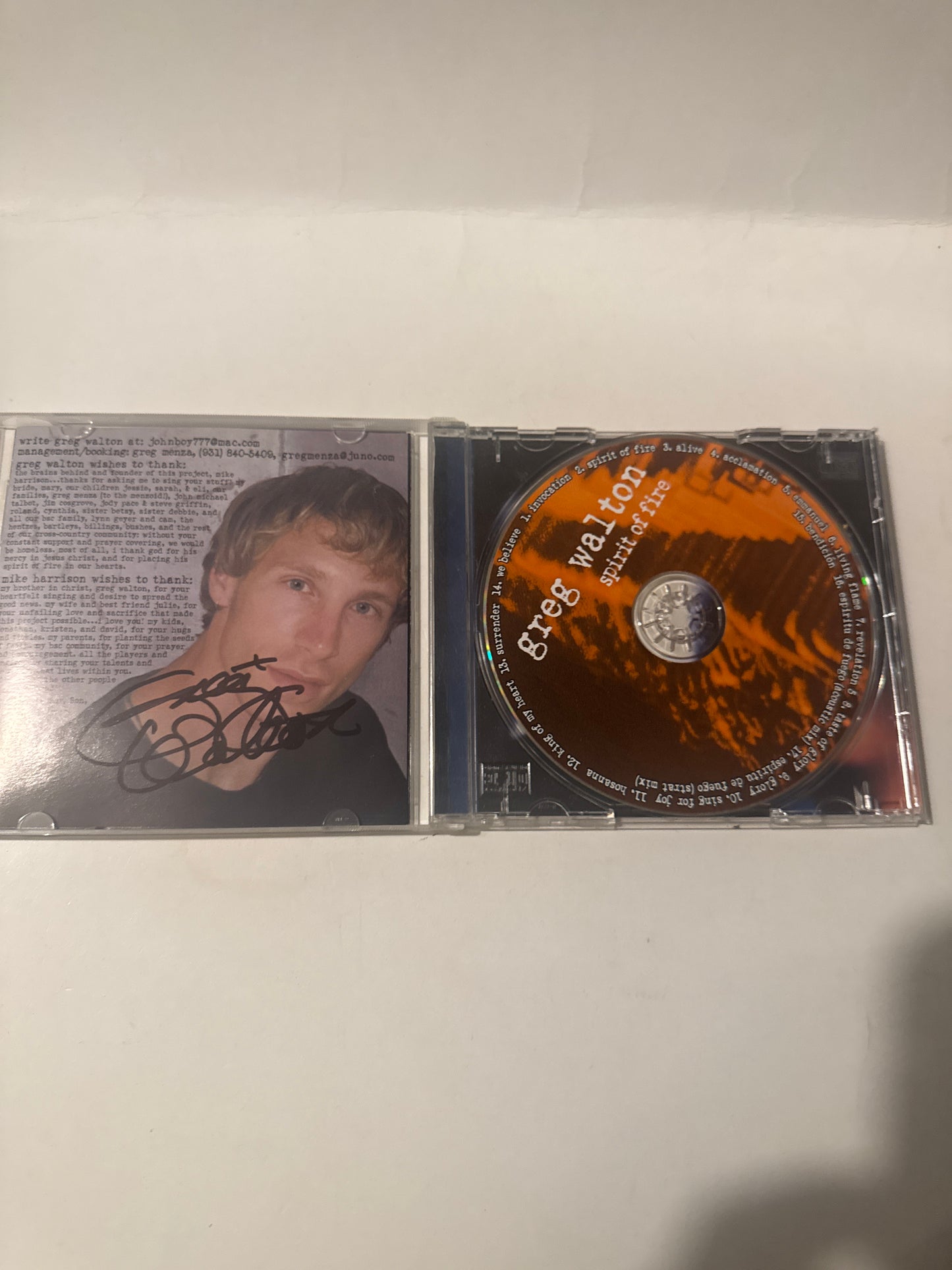 Greg Walton – Spirit of Fire (Autographed CD)