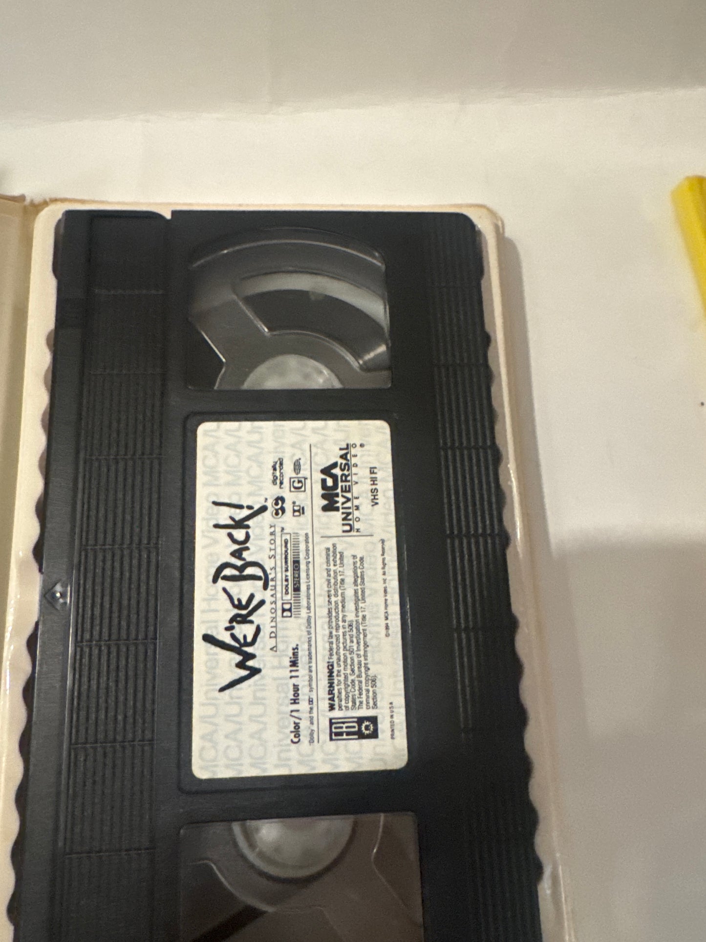 We’re Back VHS Vintage Dinosaur Movie Classic Family Film