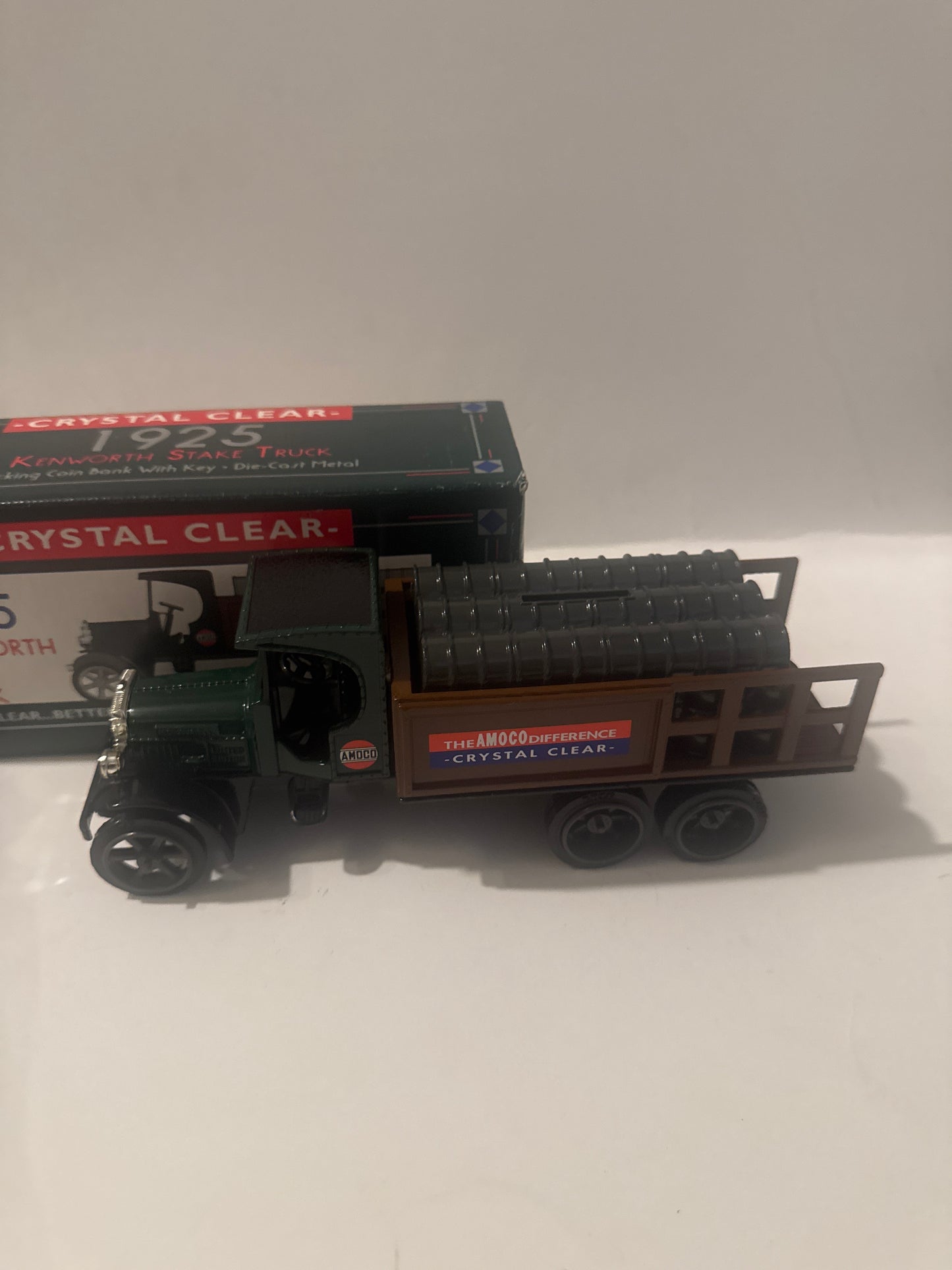 AMOCO 1925 Kenworth Stake Truck Coin Bank – Clear, Locking