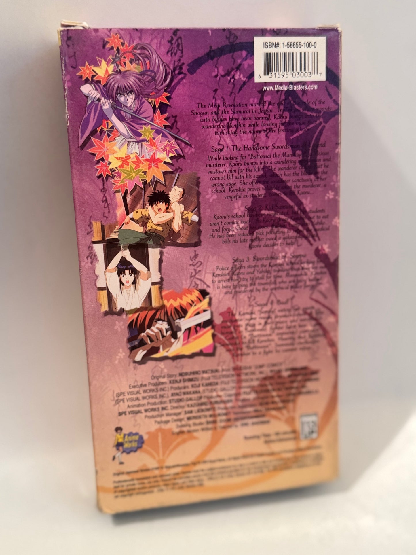 Rurouni Kenshin VHS – Dubbed – Retro Samurai Anime