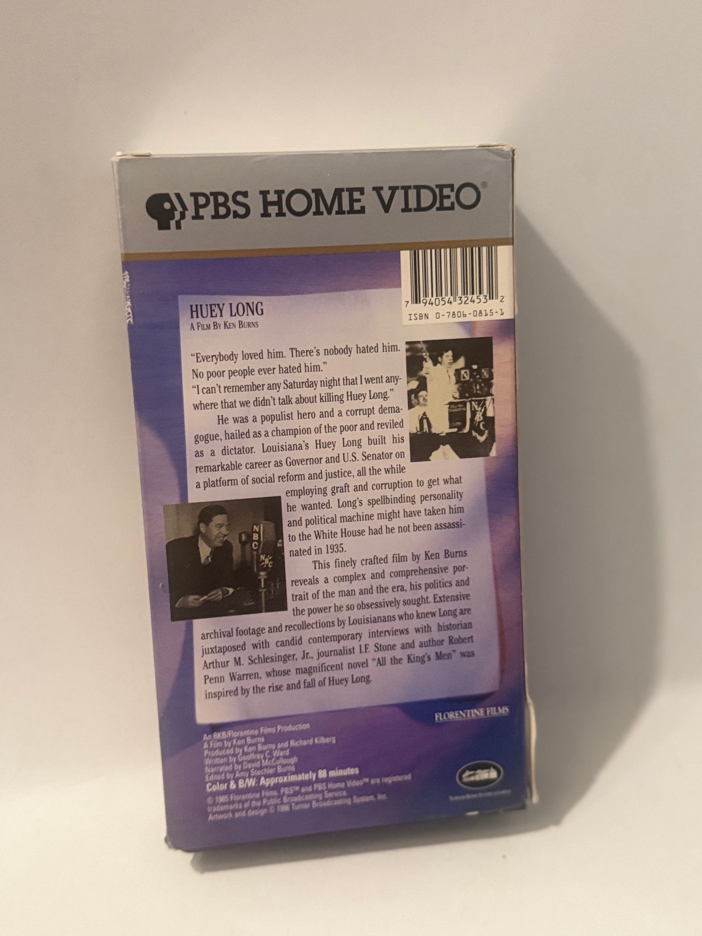 Ken Burns Huey Long VHS – Vintage PBS Political Biography