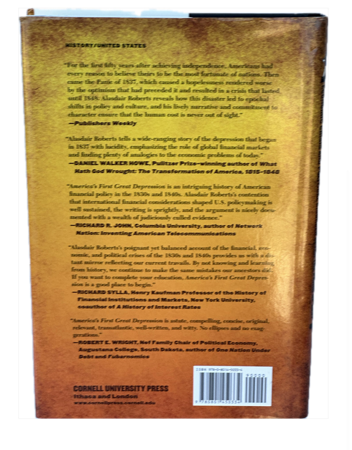Americas first great depression Hardcover