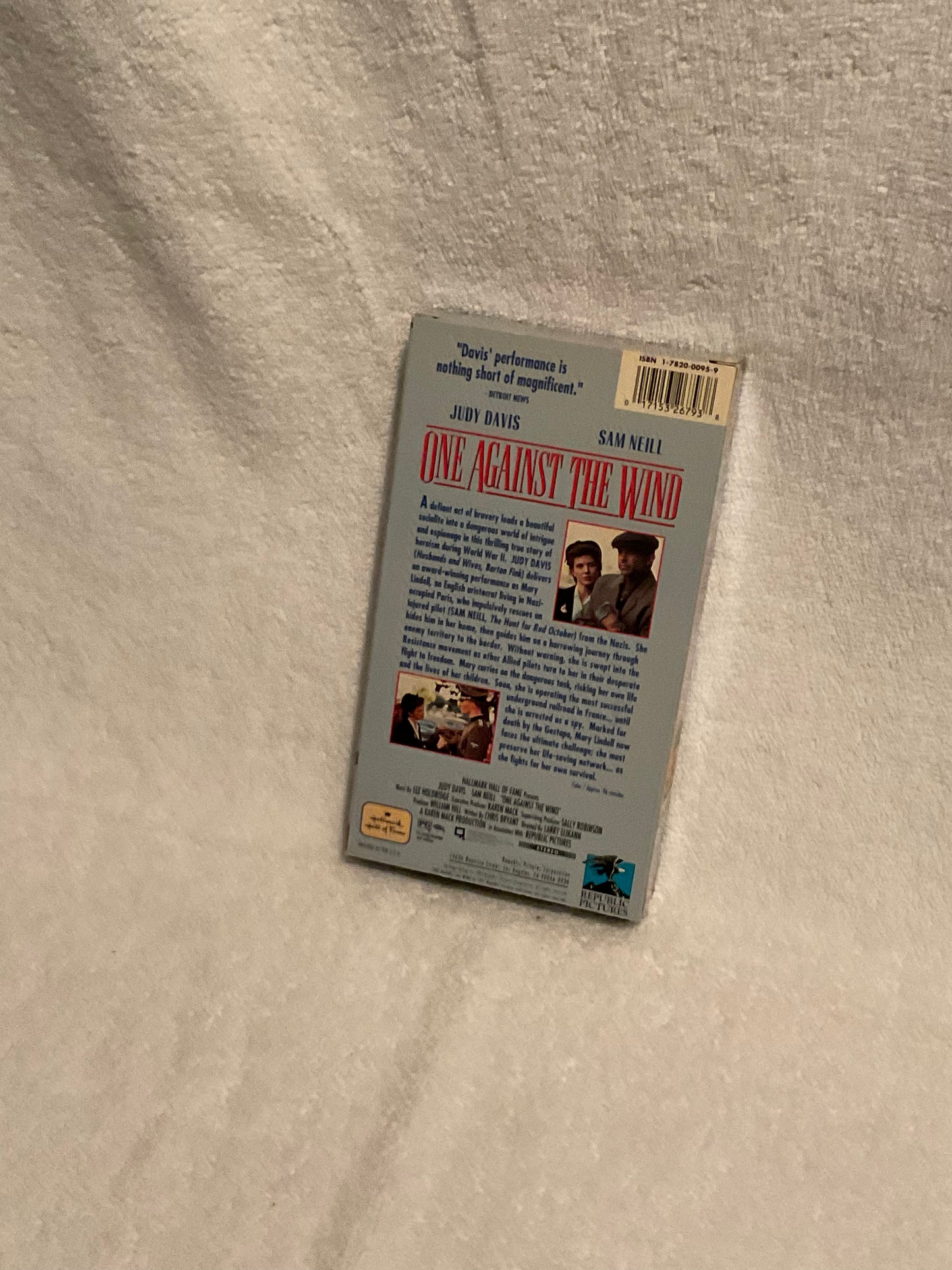 One Against The Wind VHS Tape - Award-Winning WWII Drama