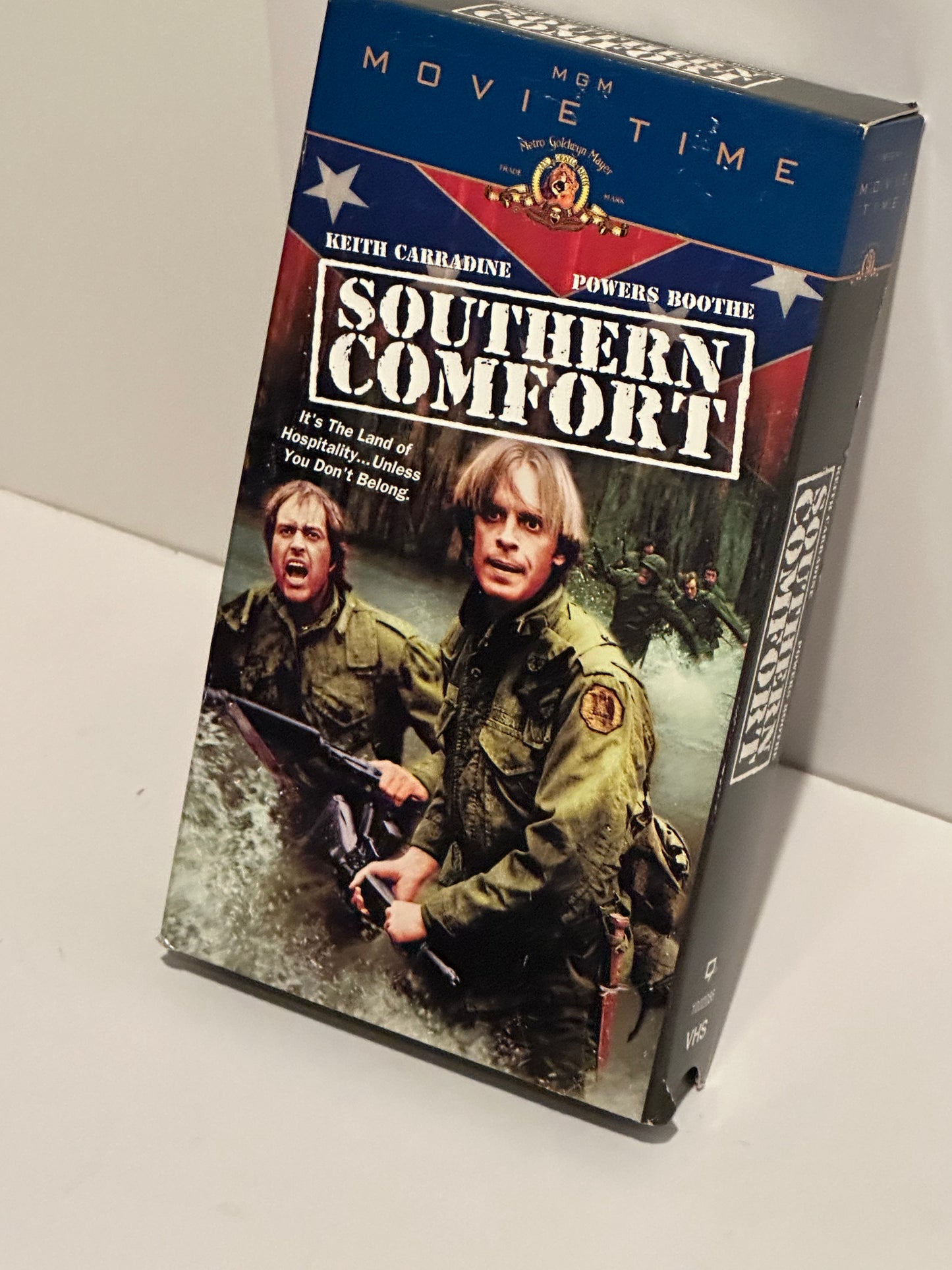Southern Comfort VHS tape by EveryMailBox featuring Keith Carradine and Powers Boothe in military scene