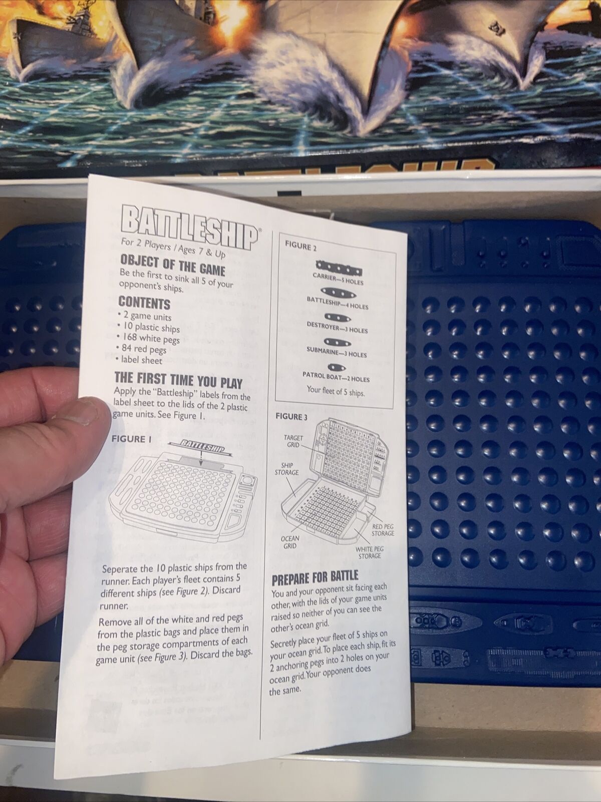Vintage 1998 Battleship Board Game Milton Bradley Hasbro Complete