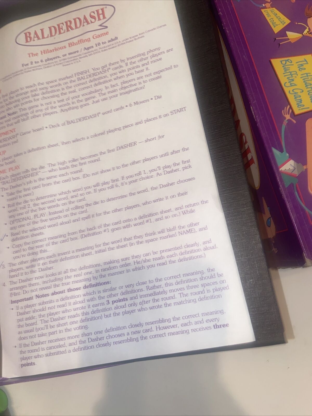 Unleash Your Imagination: Vintage Balderdash Board Game from 1995
