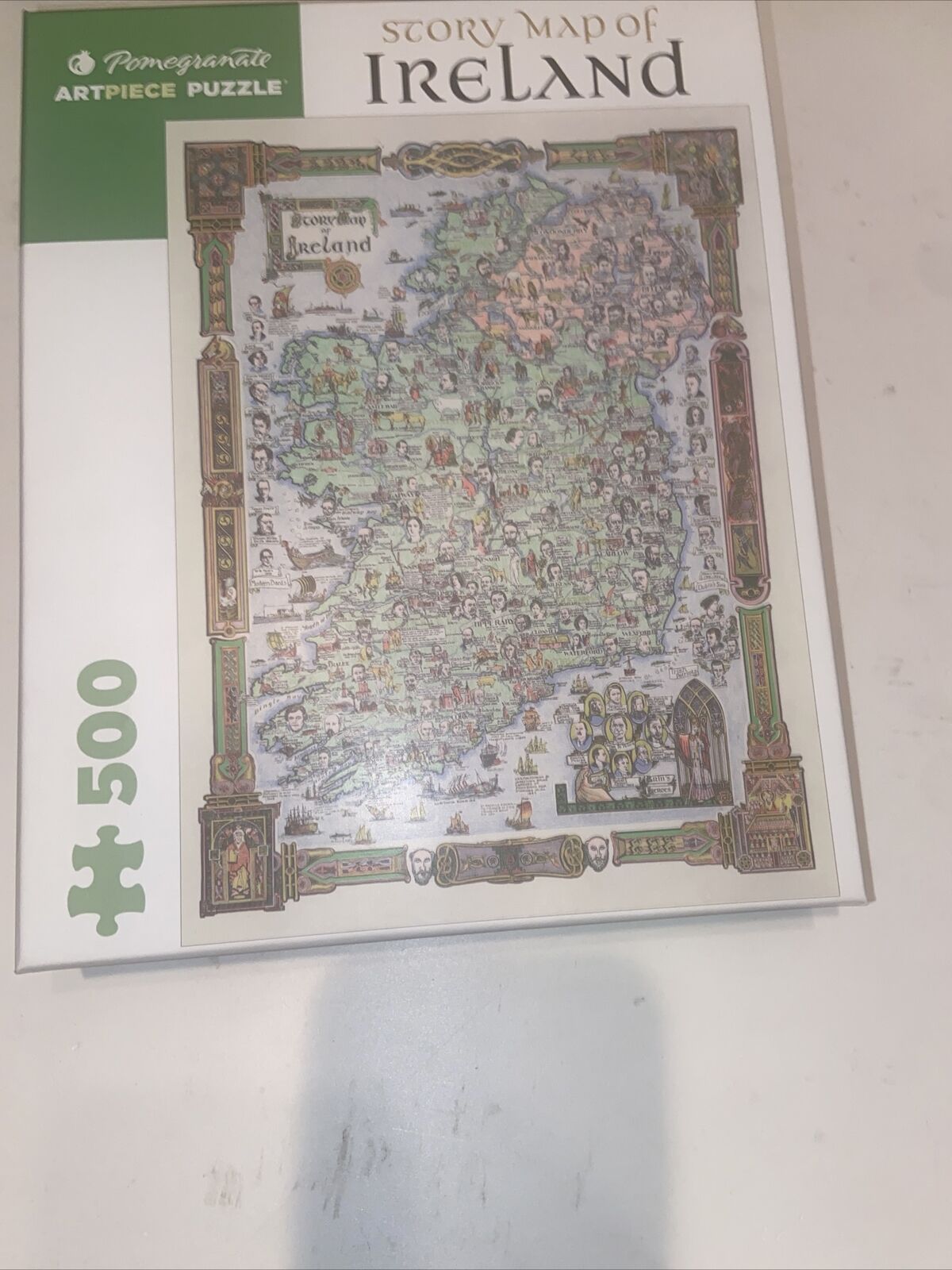 Pomegranate Art Piece Puzzle Story Map of Ireland 500 Pieces