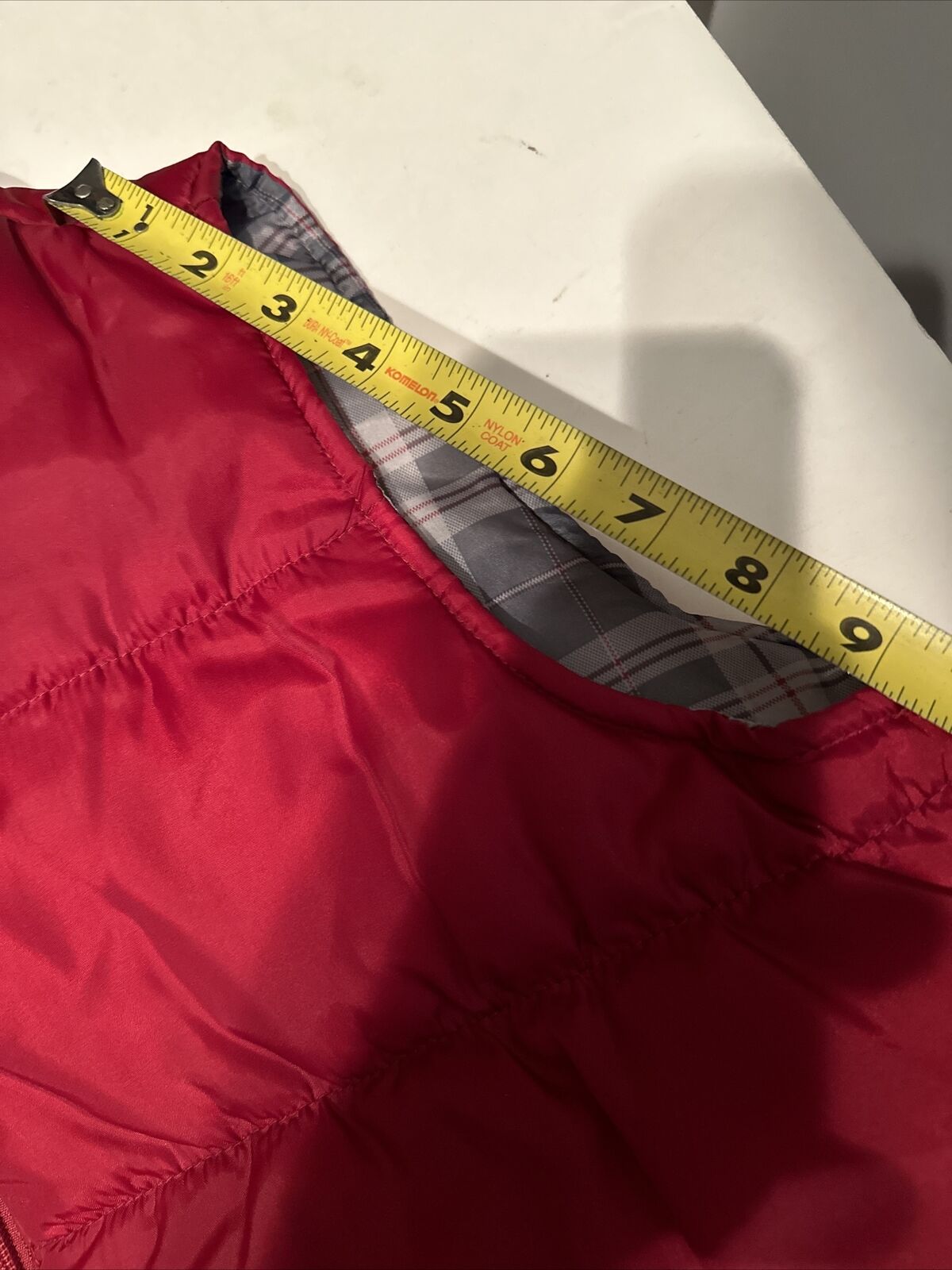 Merona Red High Collar Zip Front Puffer Vest Size M