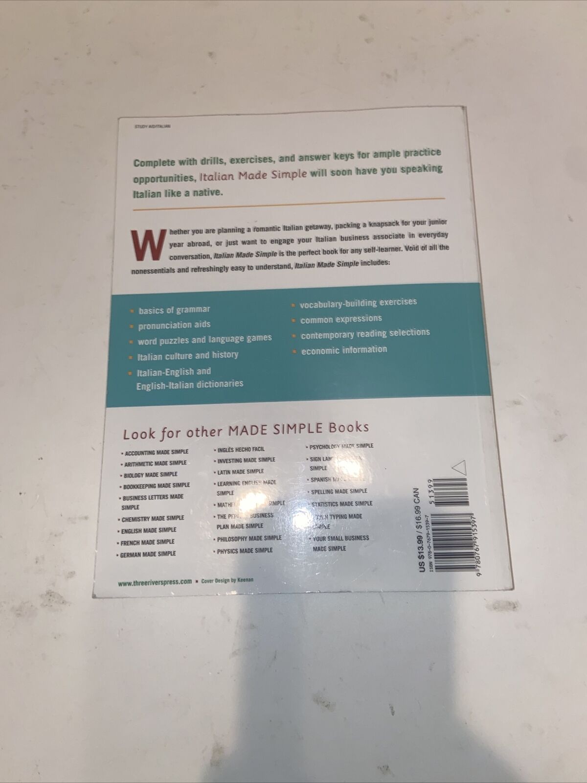 Italian Made Simple: Revised and Updated (Paperback or Softback)
