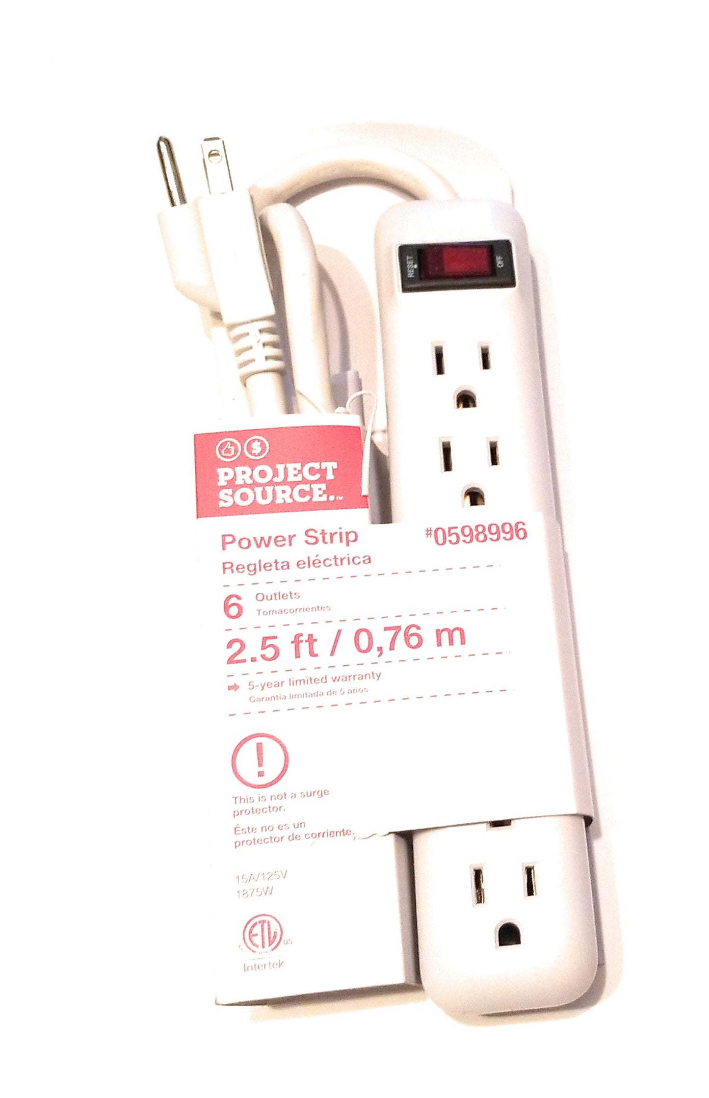 Utilitech 6-Outlet Power Strip with Built-in Circuit Breaker
