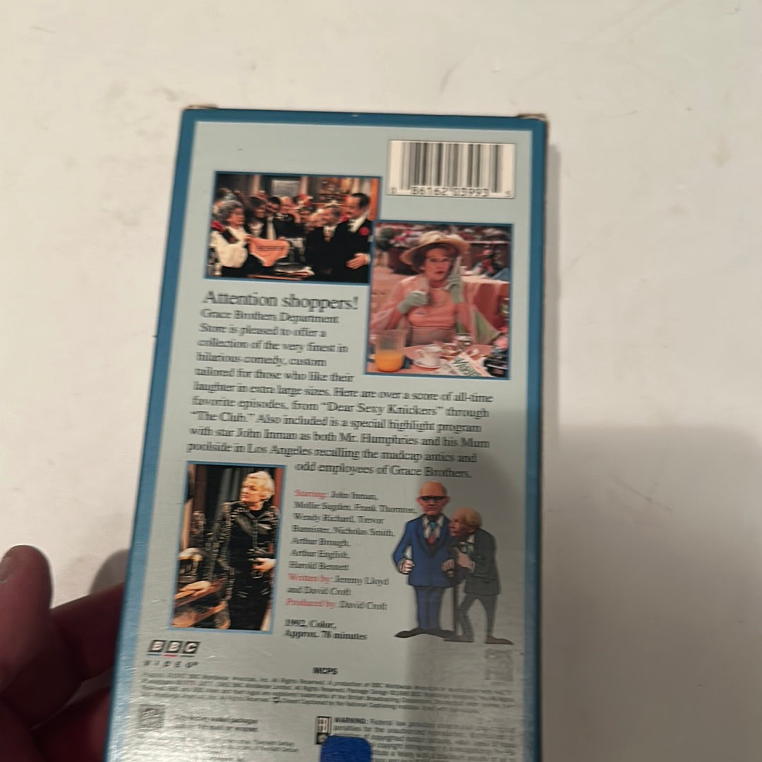 EveryMailBox Best of You Being Served VHS tape showing back cover with show scenes and cast details