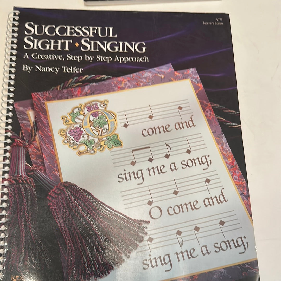V77T - SUCCESSFUL SIGHT SINGING BOOK 1 TEACHER'S EDITION By Nancy Telfer