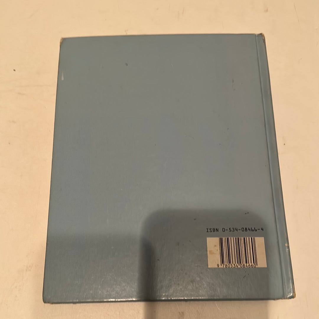 Back cover of James Kalat Biological Psychology third edition book with light blue hardcover and barcode