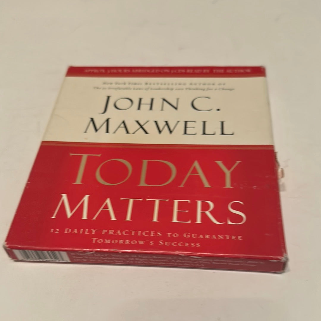 John C Maxwell book Today Matters featuring 12 daily practices for success in red and white cover