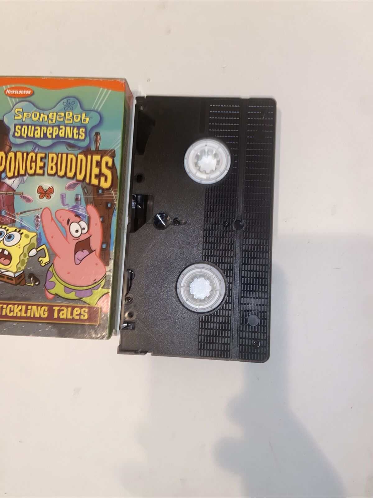 Spongebob Sponge Buddies VHS 2002 cassette with original cover featuring SpongeBob and Patrick for collectors