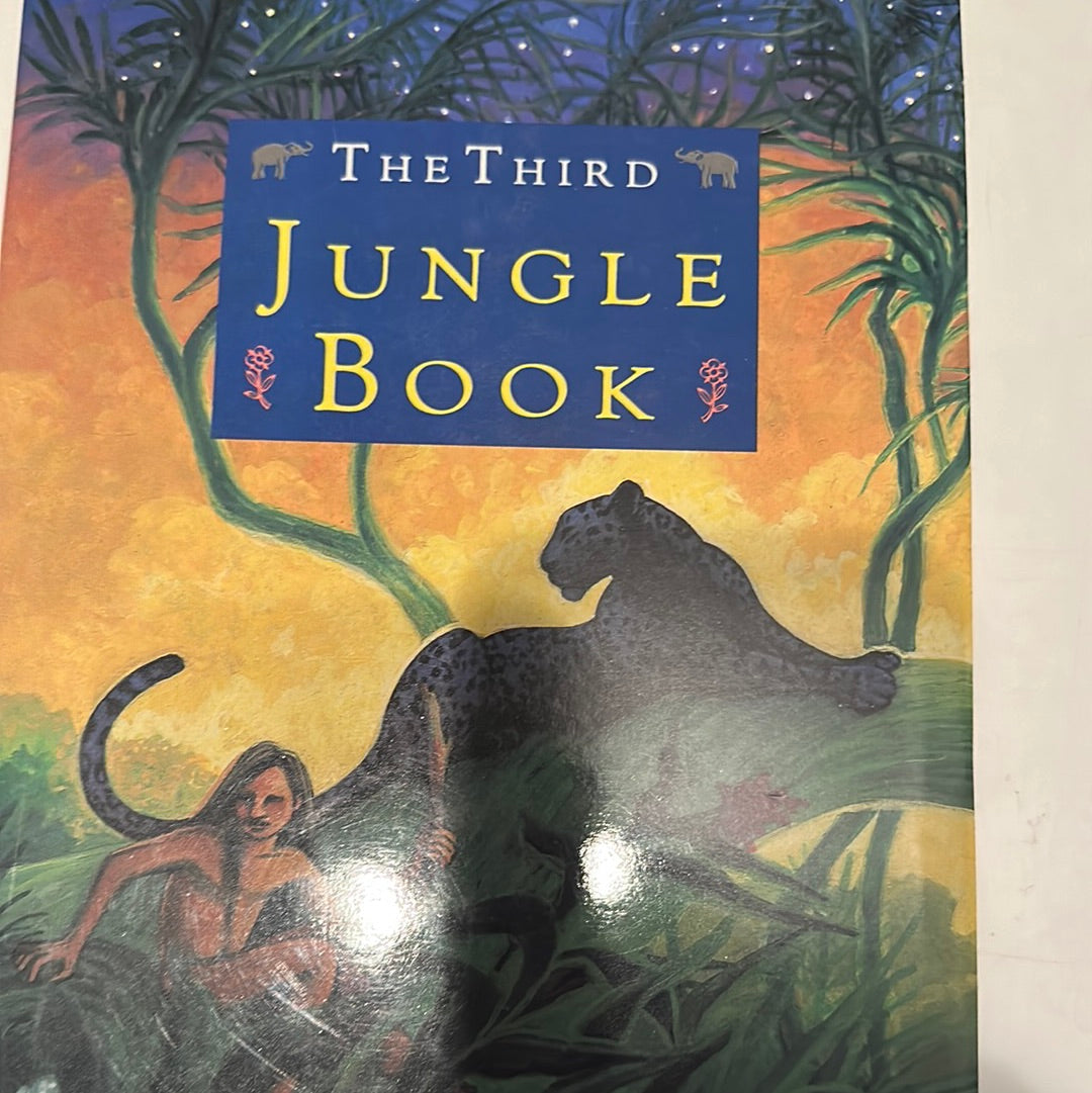 The Third Jungle Book cover featuring jungle artwork with a black panther and a man for rare jungle adventure books